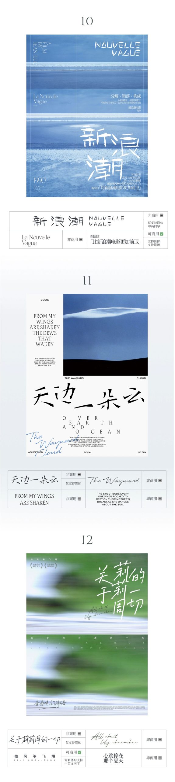 20个怀旧情绪文艺电影短片字体书籍展览海报排版视频剪辑中文/英文字体 设计素材 sucaiwan.com