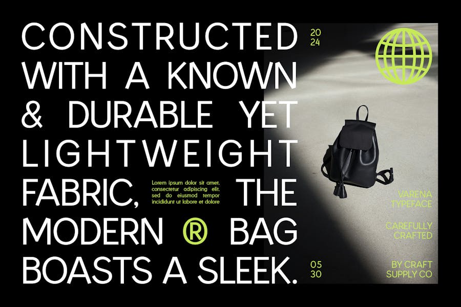 现代时尚品牌海报徽标设计无衬线英文字体安装包 Varena – Sans Serif Typeface 设计素材 第5张-素材湾丨精选海外优质设计素材资源 现代时尚品牌海报徽标设计无衬线英文字体安装包 Varena – Sans Serif Typeface 设计素材 sucaiwan.com