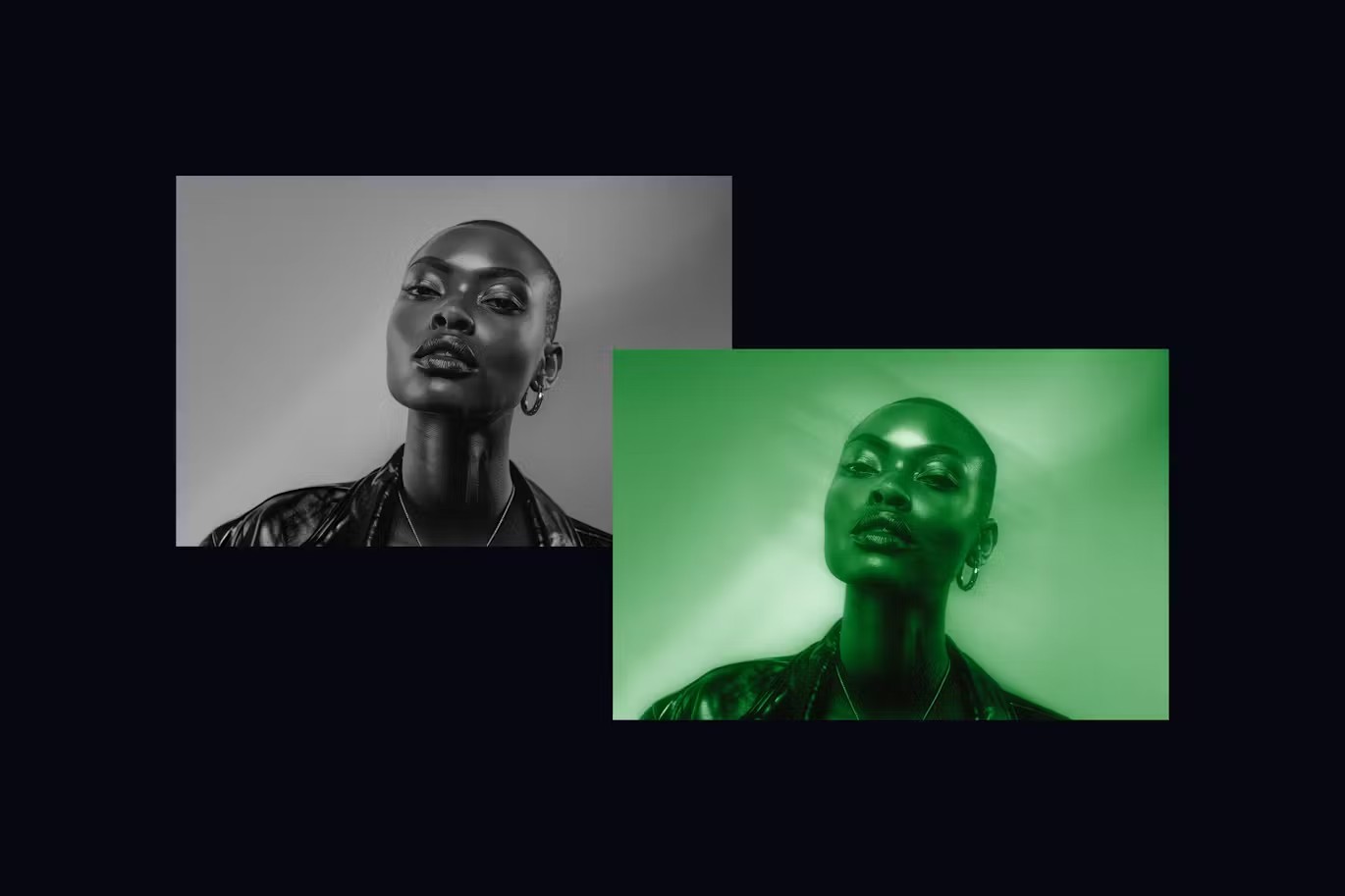 未来科幻外星人人物发光效果人像图片修图PS特效滤镜插件样机 Alien Glow Photo Effect 插件预设 sucaiwan.com