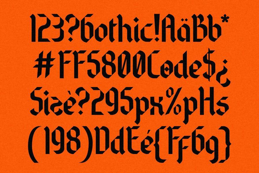 时尚复古品牌海报徽标设计无衬线英文字体安装包 Mighty Empire – Modern Blackletter 设计素材 sucaiwan.com