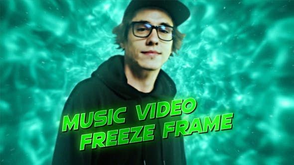 AE模板：新潮嘻哈摇滚动态流体音乐MV视频人物冻结帧栏目包装 Music Video Freeze Frame 影视音频 sucaiwan.com