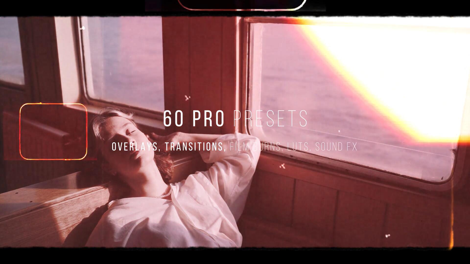 AE模板/达芬奇模板/FCPX插件：复古怀旧电影胶片闪烁颗粒灼烧刮痕视觉效果+音效+LUTs预设 , sucaiwan.com