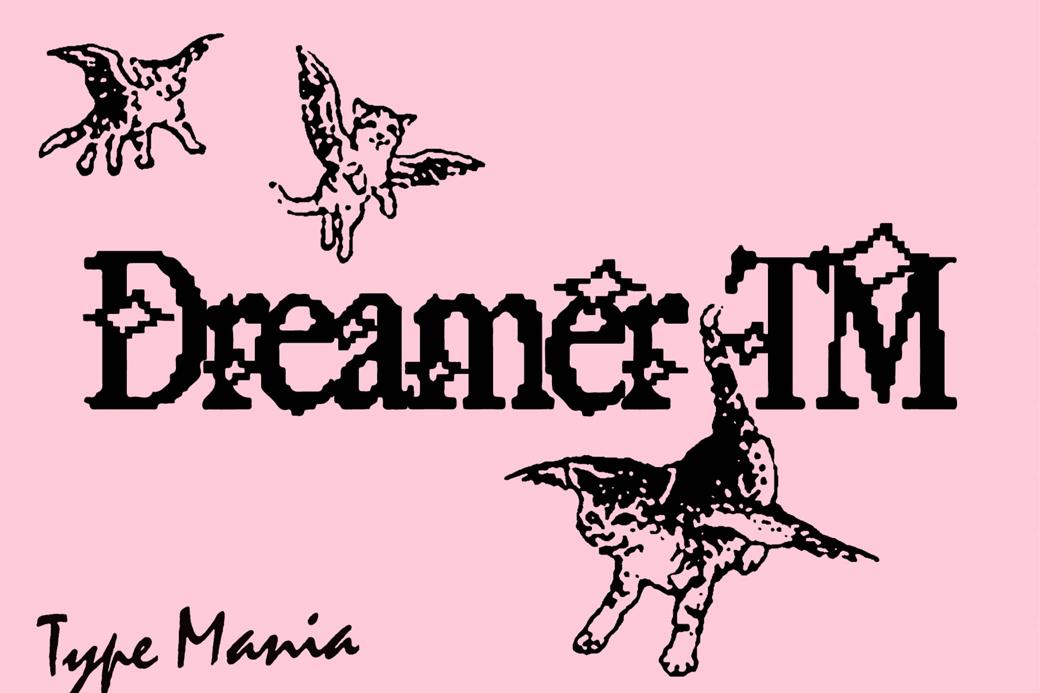 复古Y2K趣味数字化星芒像素风logo标题排版衬线装饰西文英文字体 Dreamer TM – Y2K Aesthetics Font , sucaiwan.com