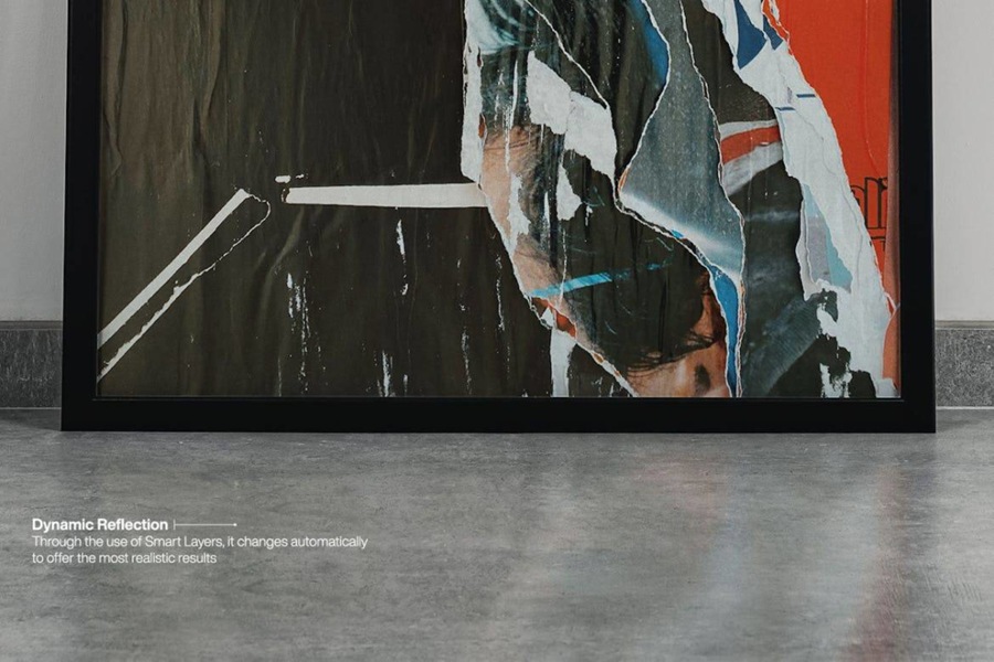 时尚逼真海报艺术品挂画设计展示贴图PSD相框画框效果图样机模板素材 Interior Frame Mockup 样机素材 sucaiwan.com