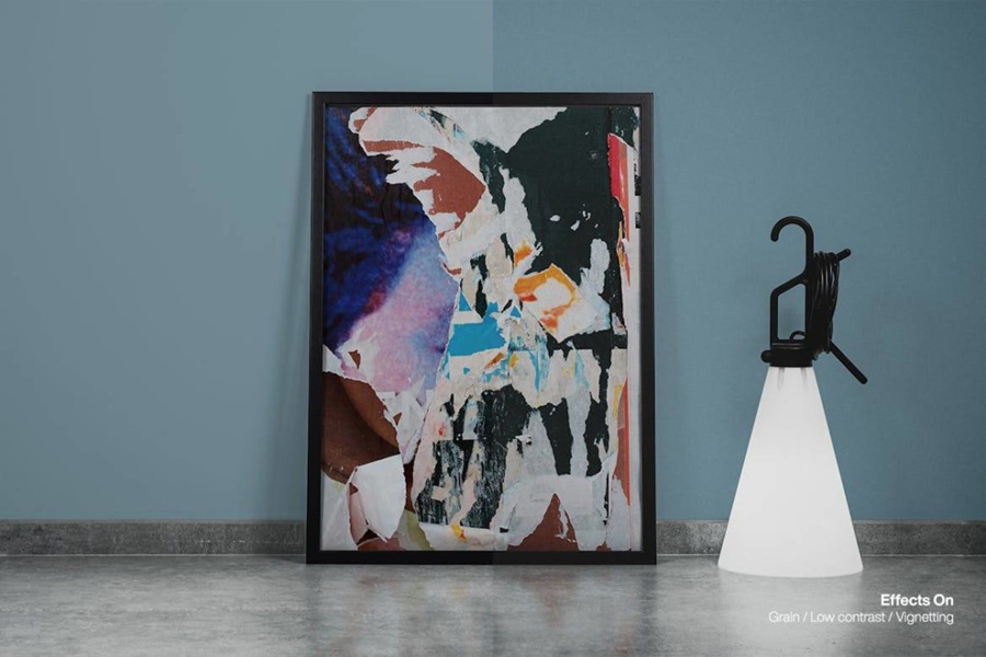 时尚逼真海报艺术品挂画设计展示贴图PSD相框画框效果图样机模板素材 Interior Frame Mockup 样机素材 sucaiwan.com