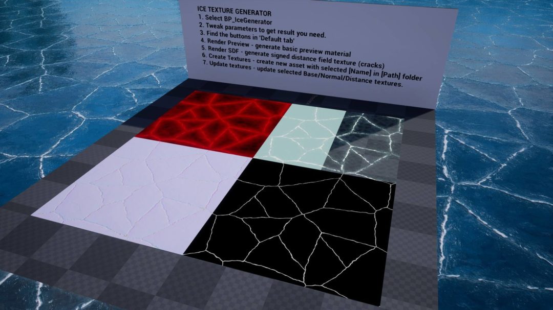 UE素材 地面冰冰块冰山水晶冰柱场景3D模型 Ice Cool – Showcase [Unreal Engine 4] 设计素材 sucaiwan.com