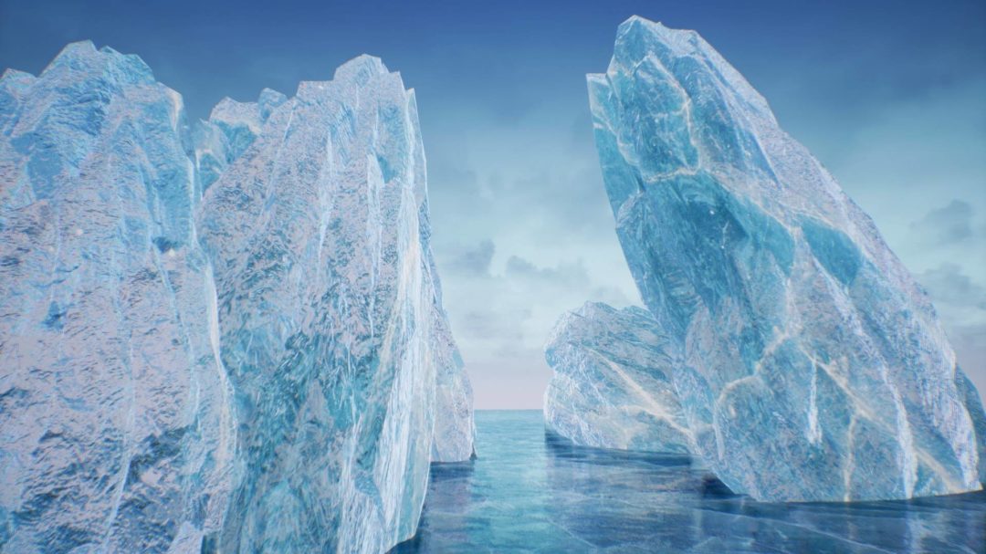 UE素材 地面冰冰块冰山水晶冰柱场景3D模型 Ice Cool – Showcase [Unreal Engine 4] 设计素材 sucaiwan.com