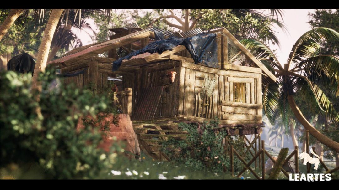 UE素材 后现代世界末日避难小岛岛屿木屋房屋3D模型 Unreal Engine – Abandoned Hut in Tropical Island (Survival / Post Apocalyptic) 设计素材 sucaiwan.com