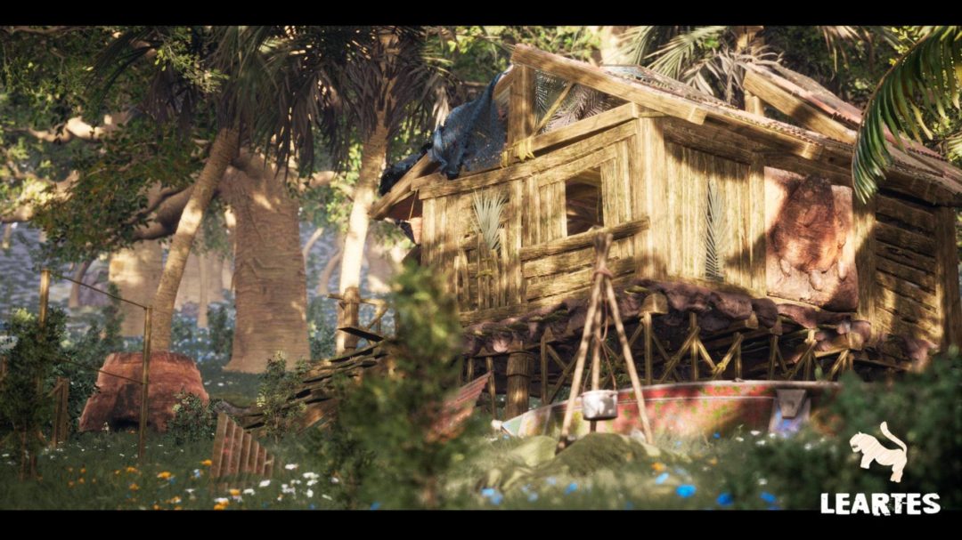 UE素材 后现代世界末日避难小岛岛屿木屋房屋3D模型 Unreal Engine – Abandoned Hut in Tropical Island (Survival / Post Apocalyptic) 设计素材 sucaiwan.com