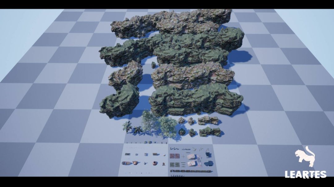 UE素材 后现代世界末日避难小岛岛屿木屋房屋3D模型 Unreal Engine – Abandoned Hut in Tropical Island (Survival / Post Apocalyptic) 设计素材 sucaiwan.com