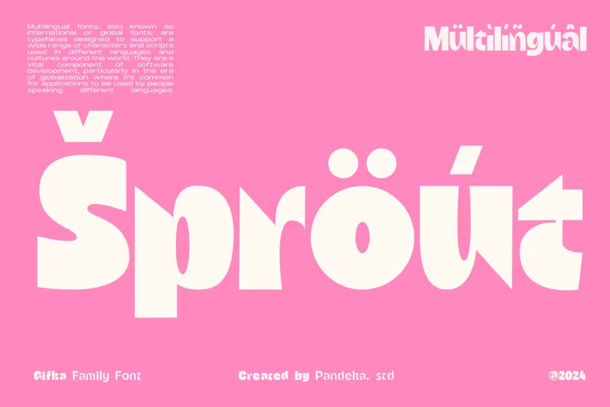 现代流行趣味卡通逆反差海报杂志包装标题LOGO设计PSAI英文字体安装包 Gifka – Modern Retro Sans 设计素材 sucaiwan.com