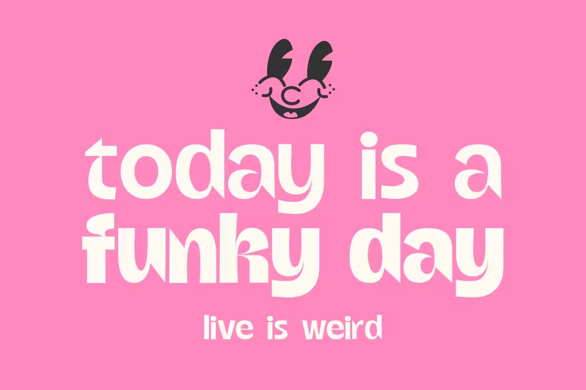 现代流行趣味卡通逆反差海报杂志包装标题LOGO设计PSAI英文字体安装包 Gifka – Modern Retro Sans 设计素材 sucaiwan.com