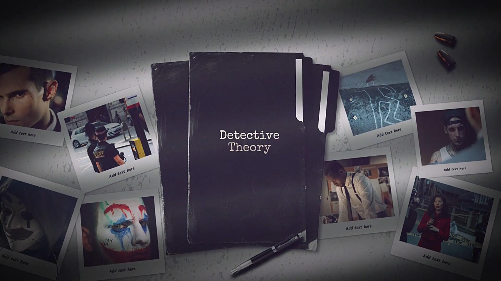 达芬奇模板：老式黑暗悬疑风格侦探历史纸质犯罪照片开场片头模板 , sucaiwan.com