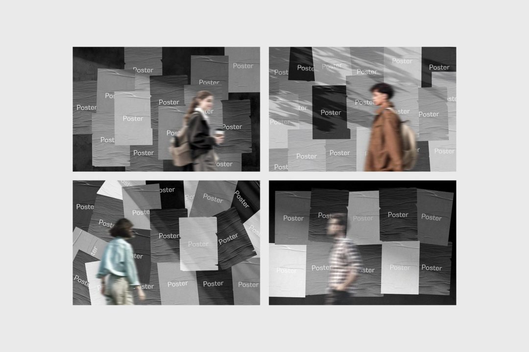 4款逼真城市街头褶皱墙贴胶合宣传单页海报招贴设计展示效果图PS智能贴图样机模板 Glued Posters Mockups 插件预设 第4张-素材湾丨精选海外优质设计素材资源 4款逼真城市街头褶皱墙贴胶合宣传单页海报招贴设计展示效果图PS智能贴图样机模板 Glued Posters Mockups 插件预设 sucaiwan.com