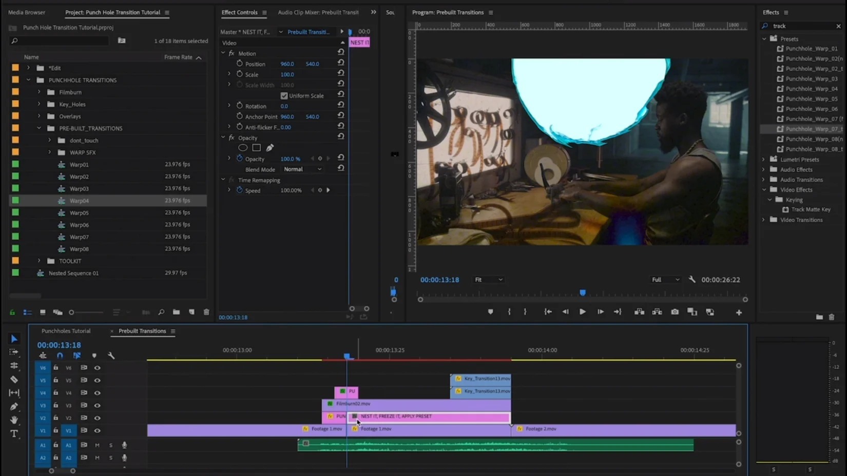 Acidbite 33个复古酸性胶卷手工打孔扫描纹理电影过渡覆盖层 PUNCH HOLE TRANSITIONS , sucaiwan.com