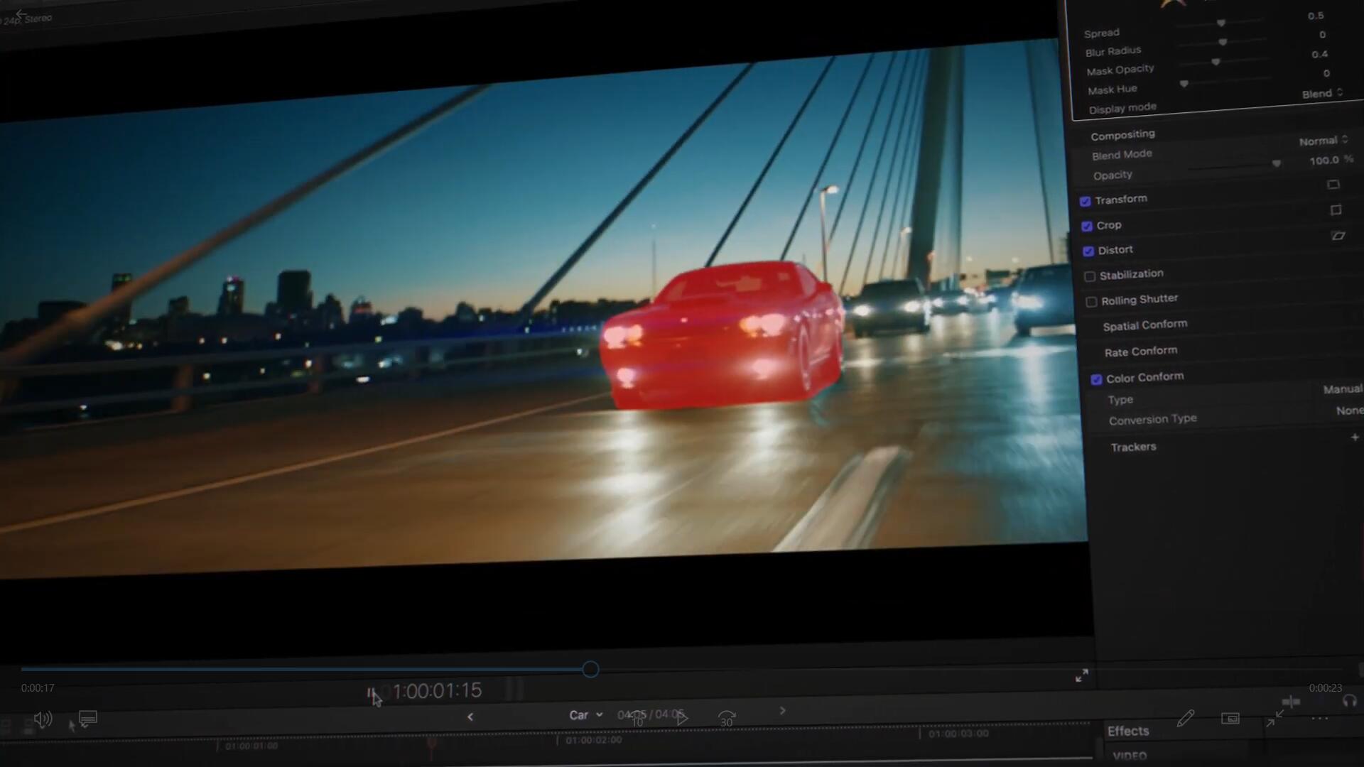FCPX插件：全新智能Ai对象检测跟踪人物抠像遮罩蒙版高亮显示输出效果 Rotomatic , sucaiwan.com
