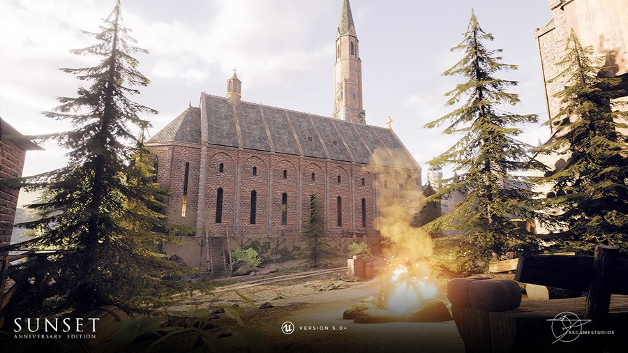 UE素材 日落场景中世纪砖砌城堡建筑教堂房屋3D模型素材 Unreal Engine – Sunset – Modular Medieval Brick Buildings 样机素材 第3张-素材湾丨精选海外优质设计素材资源 UE素材 日落场景中世纪砖砌城堡建筑教堂房屋3D模型素材 Unreal Engine – Sunset – Modular Medieval Brick Buildings 样机素材 sucaiwan.com