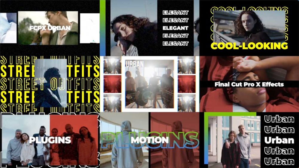 Fcpx插件 9组创意电视节目开场白预告片宣传片动画特效 Urban Look FX V3 | FCP Effects 插件预设 sucaiwan.com
