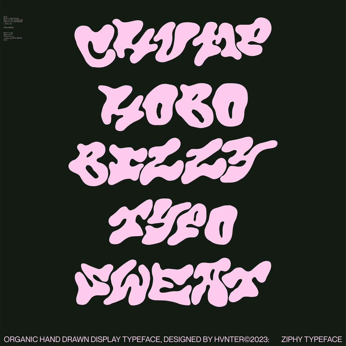 复古Y2K千禧风酸性嘻哈说唱海报标题logo徽标设计英文字体素材 Hvnter – ziphy font , sucaiwan.com