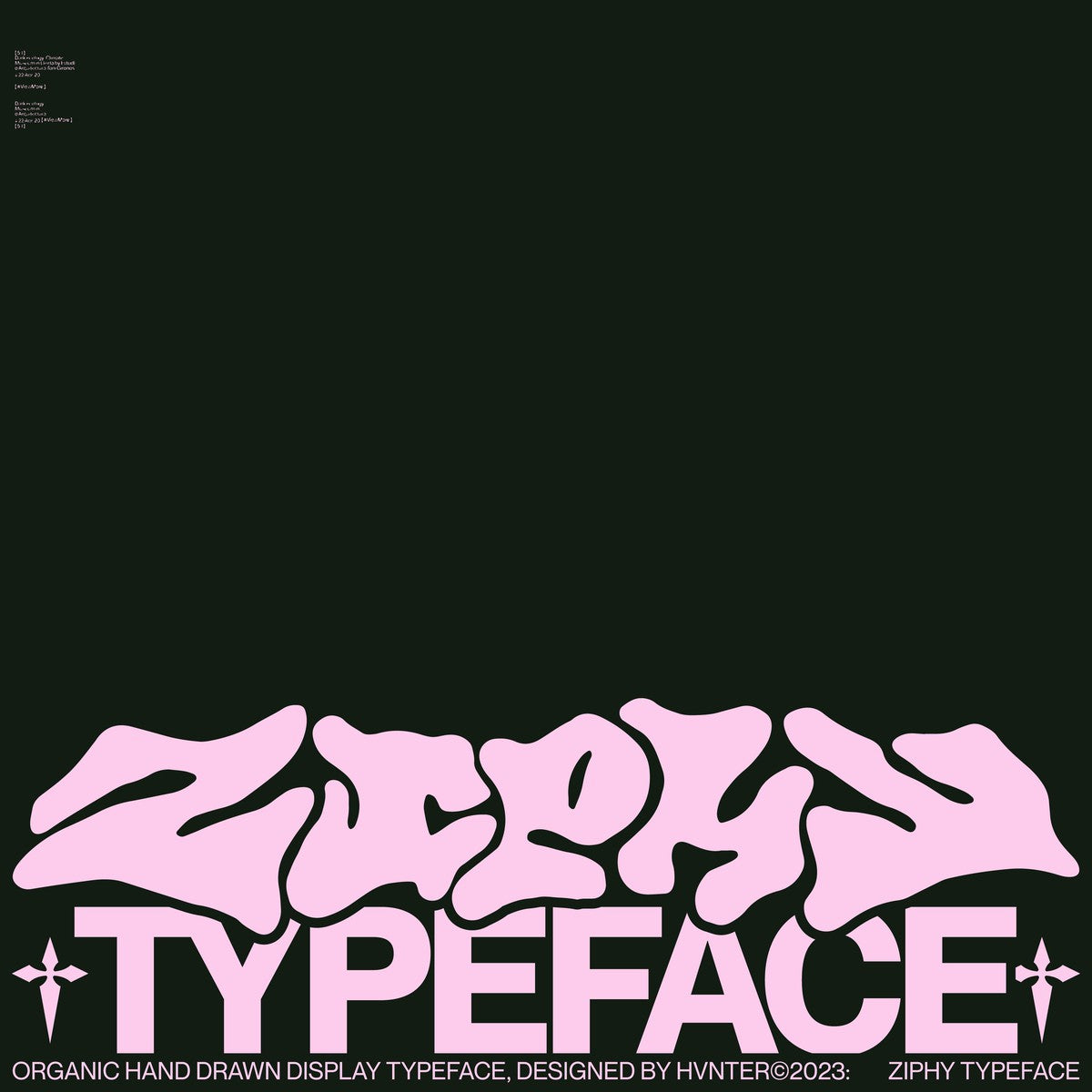 复古Y2K千禧风酸性嘻哈说唱海报标题logo徽标设计英文字体素材 Hvnter – ziphy font , sucaiwan.com