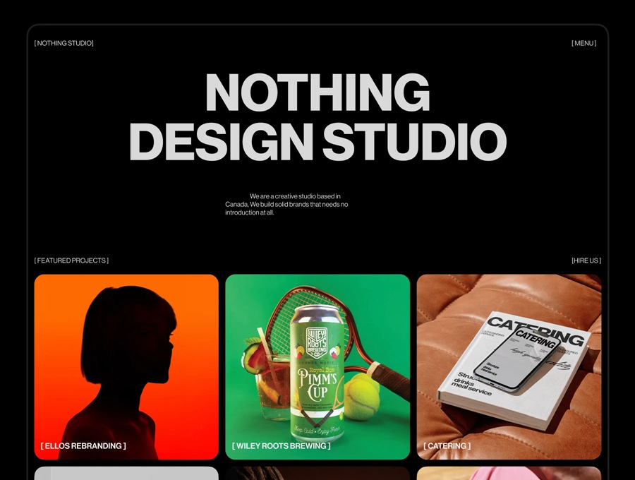 创意现代美学暗黑风格设计师艺术作品集图文排版演示文稿设计Figma模板 Nothing Studio – Dynamic Figma Template 幻灯图表 第1张-素材湾丨精选海外优质设计素材资源 创意现代美学暗黑风格设计师艺术作品集图文排版演示文稿设计Figma模板 Nothing Studio – Dynamic Figma Template 幻灯图表 sucaiwan.com