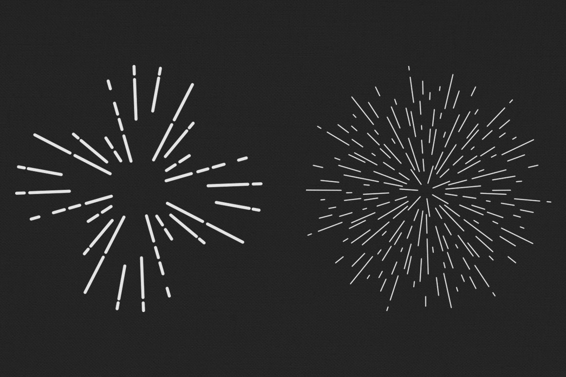 75款创意半星爆爆炸线条装饰元素抽象艺术AI矢量设计素材 Retro Starbursts Vol. II 图片素材 sucaiwan.com