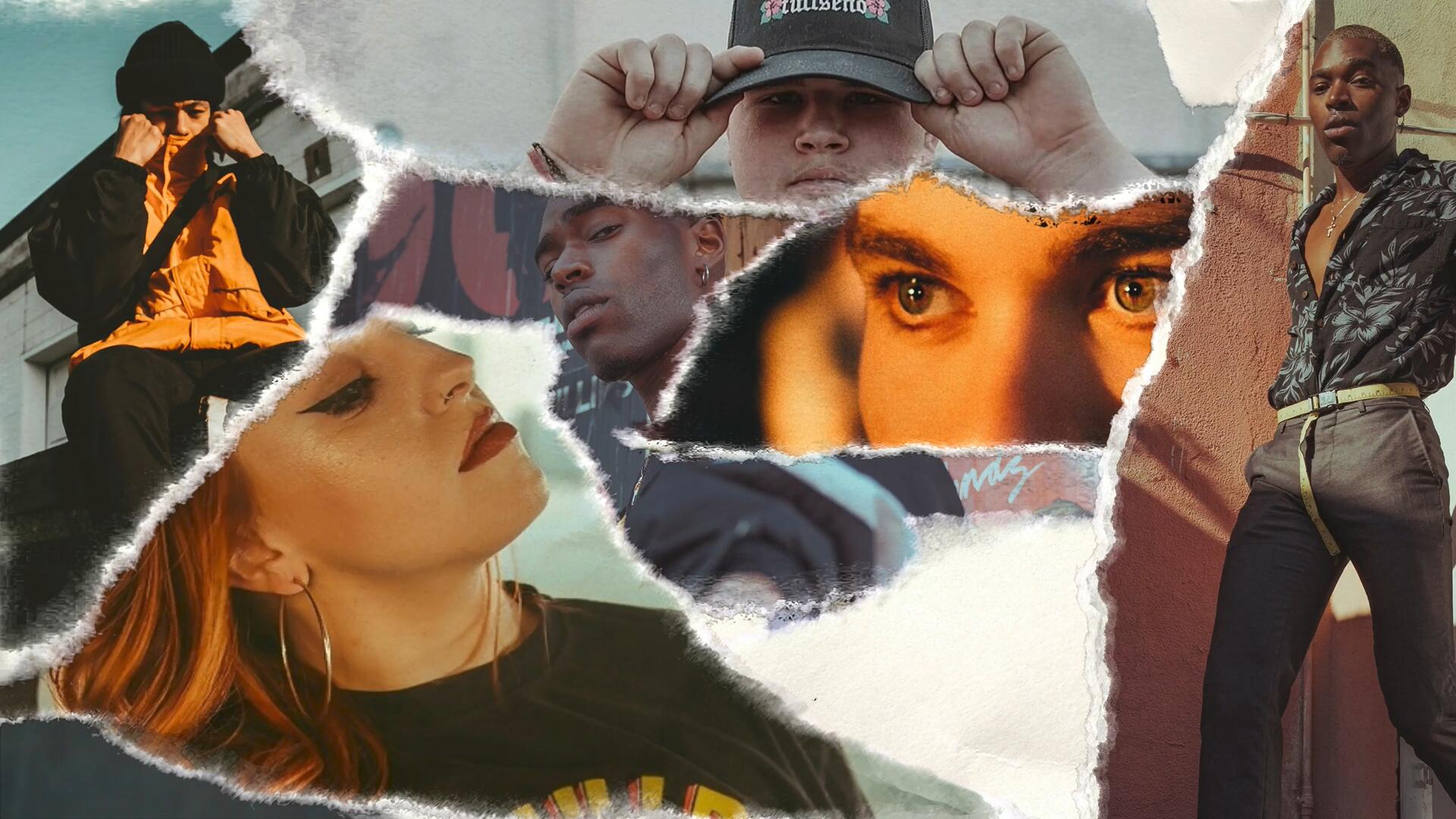 AE模板：复古创意美学撕纸拼贴纸张VLOG片头动画转场过渡模板 , sucaiwan.com