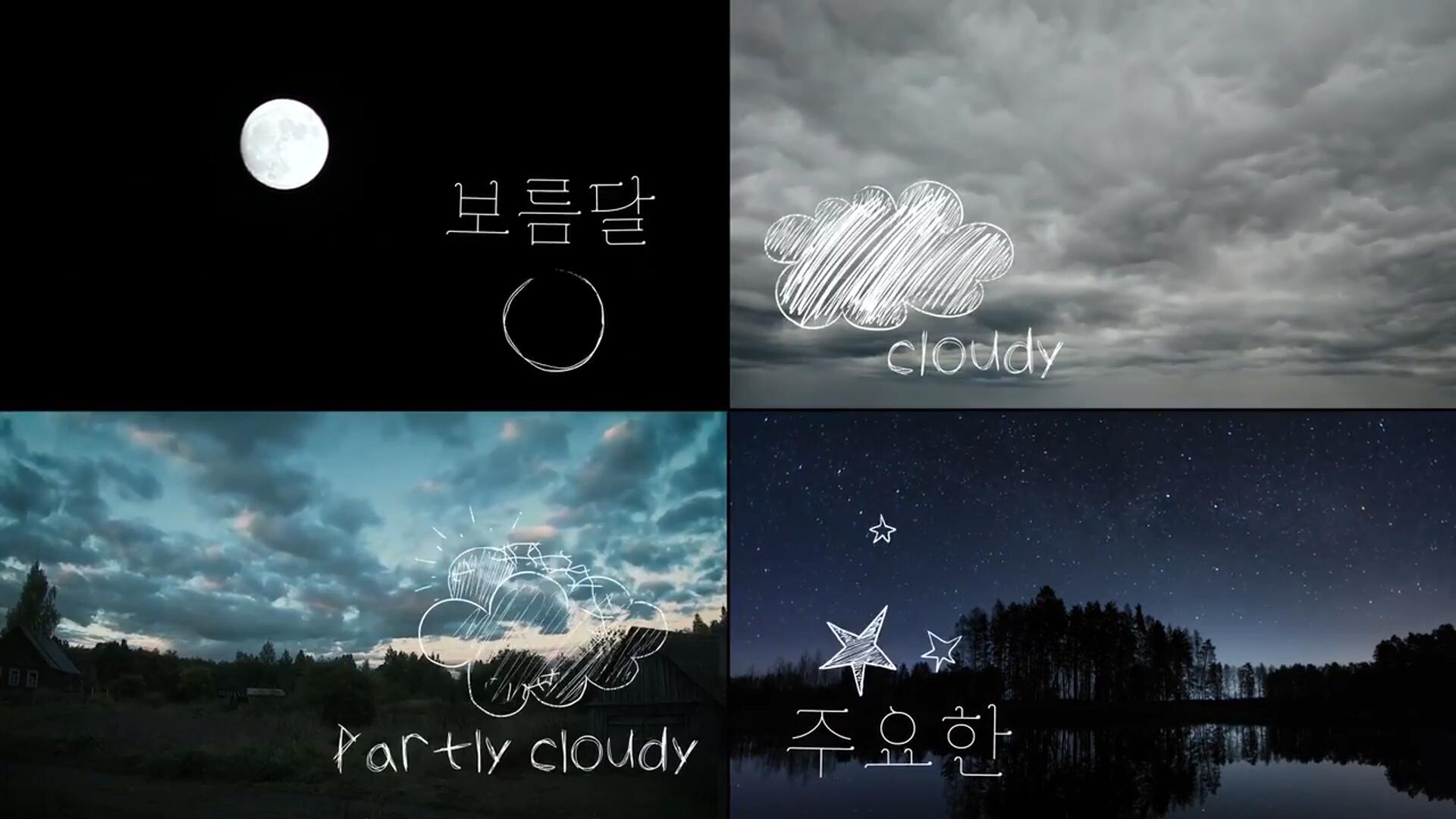 FCPX插件：趣味天气手绘涂鸦风格风雨云雾标题4K动画效果 , sucaiwan.com