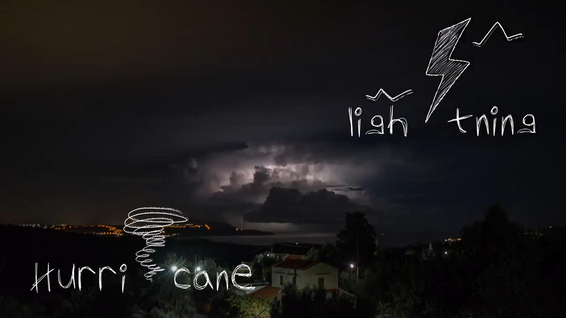 FCPX插件：趣味天气手绘涂鸦风格风雨云雾标题4K动画效果 , sucaiwan.com