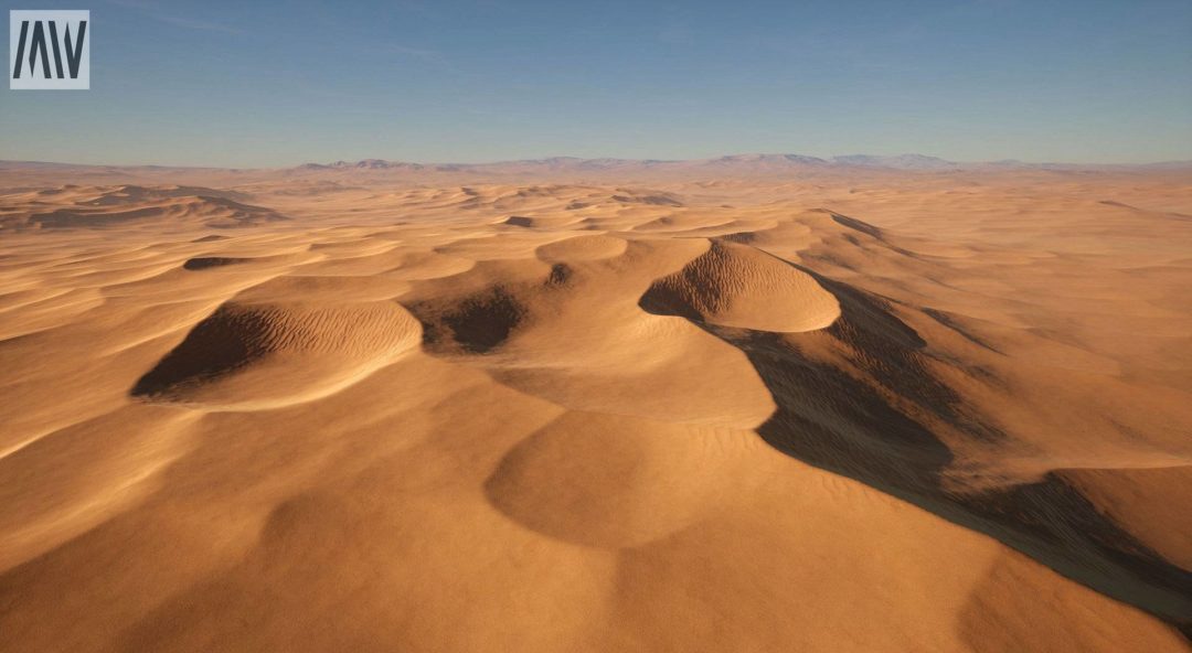 UE素材 沙漠戈壁绿洲椰子棕榈树湖泊场景3D模型素材 Unreal Engine – Dune Desert Landscape 样机素材 sucaiwan.com