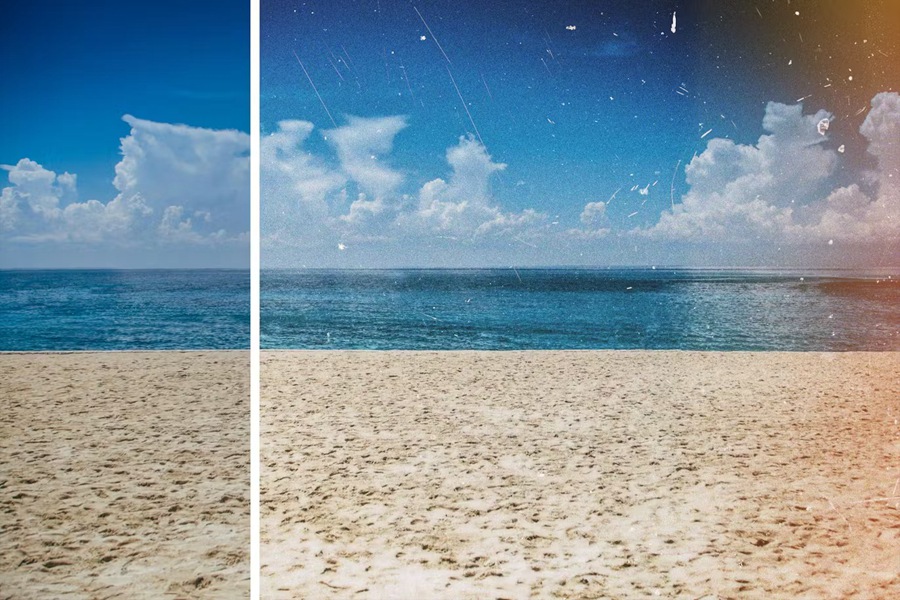 复古老式灰尘划痕漏光照片效果人像图片修图PS特效滤镜插件样机 Vintage Burn Photo Effect , 第6张-素材湾丨精选海外优质设计素材资源 复古老式灰尘划痕漏光照片效果人像图片修图PS特效滤镜插件样机 Vintage Burn Photo Effect , sucaiwan.com