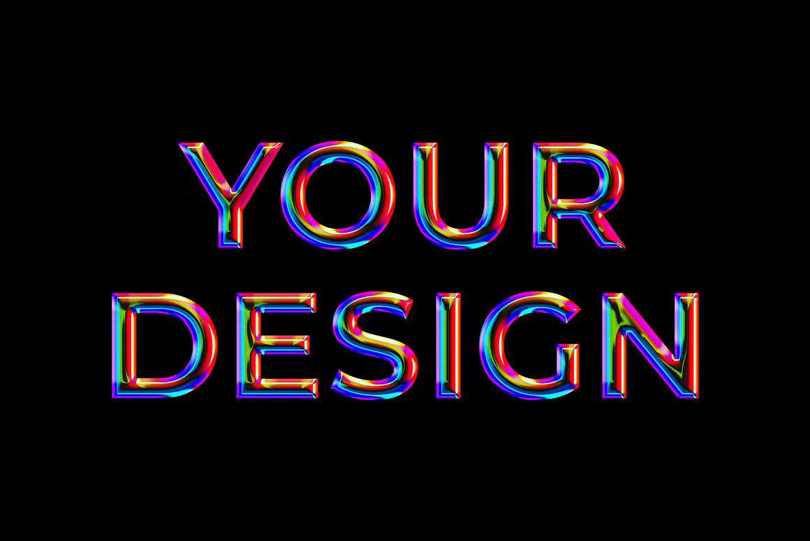 潮流渐变玻璃质感3D立体文字标志LOGO效果PS特效样机模板素材 Vivid Glass Text & Logo Effect 插件预设 sucaiwan.com