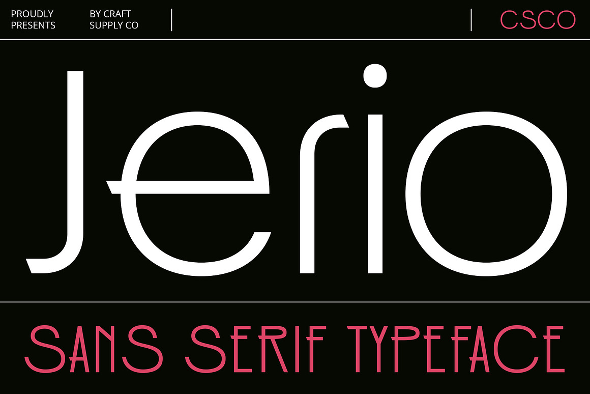 现代时尚品牌海报徽标设计无衬线英文字体安装包 Jerio – Modern Sans Serif 设计素材 sucaiwan.com