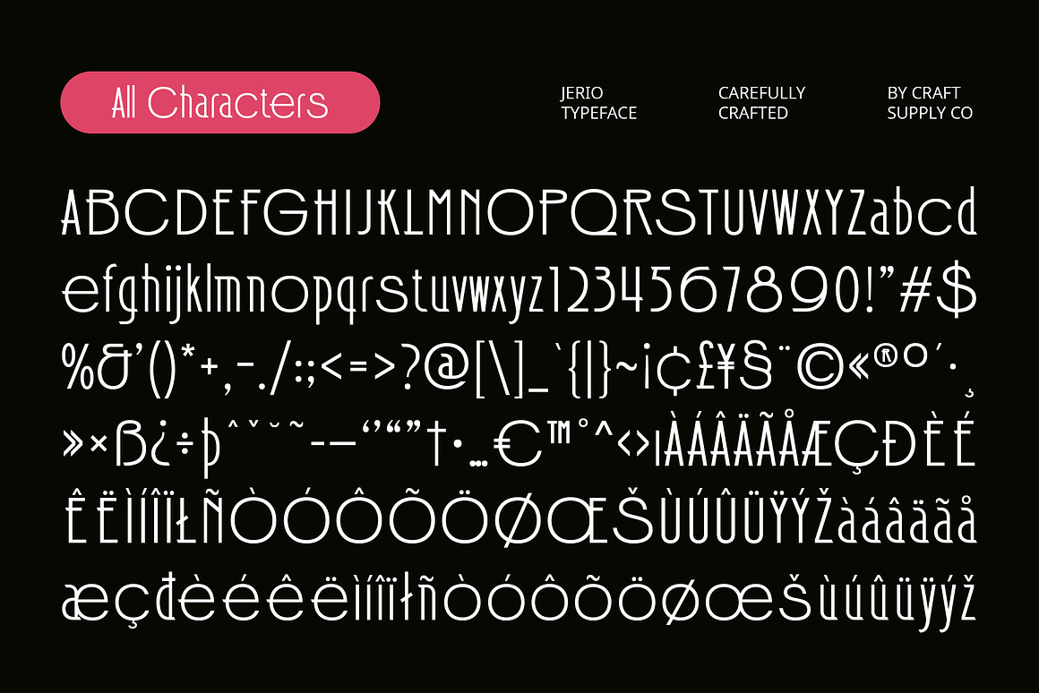 现代时尚品牌海报徽标设计无衬线英文字体安装包 Jerio – Modern Sans Serif 设计素材 sucaiwan.com