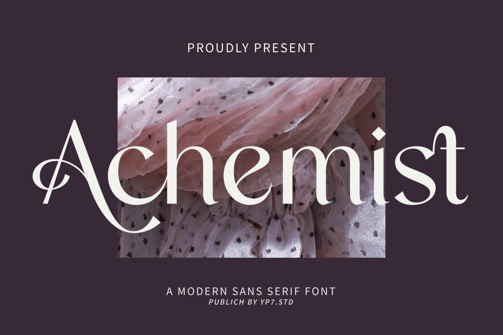 优雅品牌杂志海报徽标设计无衬线英文字体安装包 Achemist Modern Font 设计素材 sucaiwan.com