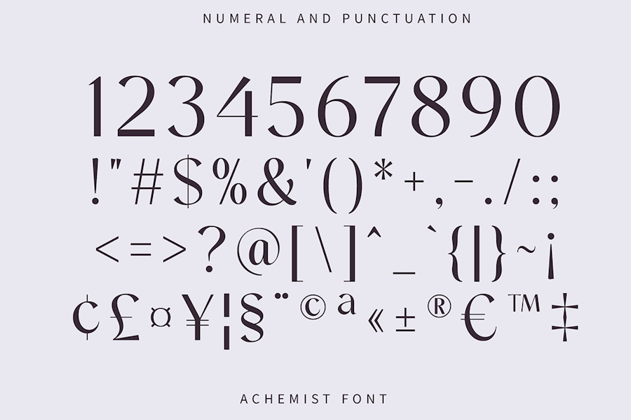 优雅品牌杂志海报徽标设计无衬线英文字体安装包 Achemist Modern Font 设计素材 sucaiwan.com
