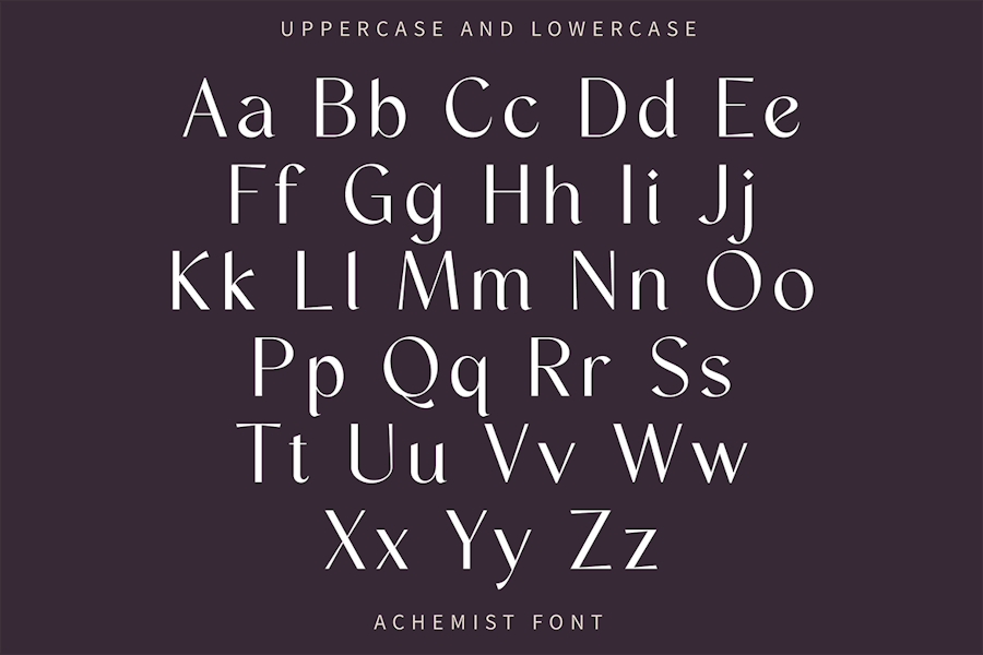 优雅品牌杂志海报徽标设计无衬线英文字体安装包 Achemist Modern Font 设计素材 sucaiwan.com