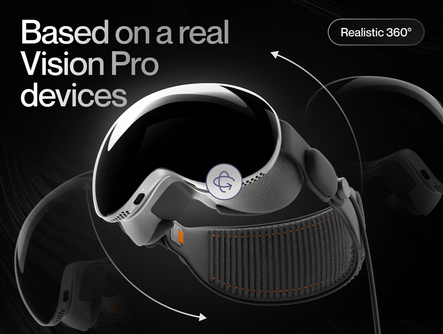 高级苹果头戴式显示设备VR眼镜3D插图图标Icons设计Blender/PNG/FBX格式素材 Apple Vision Pro 图片素材 第3张-素材湾丨精选海外优质设计素材资源 高级苹果头戴式显示设备VR眼镜3D插图图标Icons设计Blender/PNG/FBX格式素材 Apple Vision Pro 图片素材 sucaiwan.com