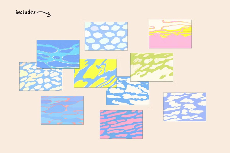 10款梦幻明亮云彩云朵6K高清抽象艺术背景图片设计素材 Painted Clouds – Art Collection 图片素材 第6张-素材湾丨精选海外优质设计素材资源 10款梦幻明亮云彩云朵6K高清抽象艺术背景图片设计素材 Painted Clouds – Art Collection 图片素材 sucaiwan.com