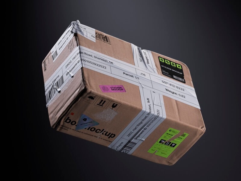 16款风格化工业风品牌VI设计名片杂志iPhone手机笔记本电脑快递包装展示效果图PS样机模板 Bvge, Branding Mockups 样机素材 sucaiwan.com