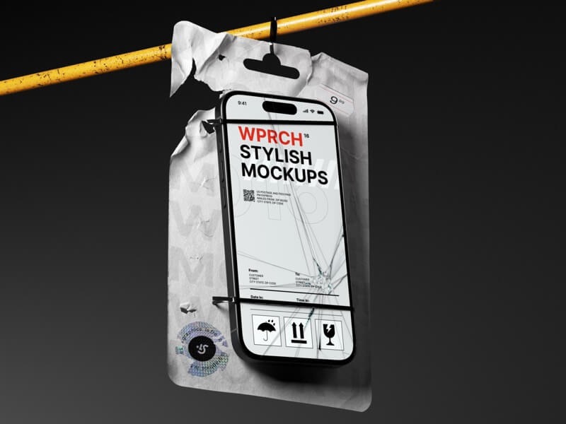 16款风格化工业风品牌VI设计名片杂志iPhone手机笔记本电脑快递包装展示效果图PS样机模板 Bvge, Branding Mockups 样机素材 sucaiwan.com