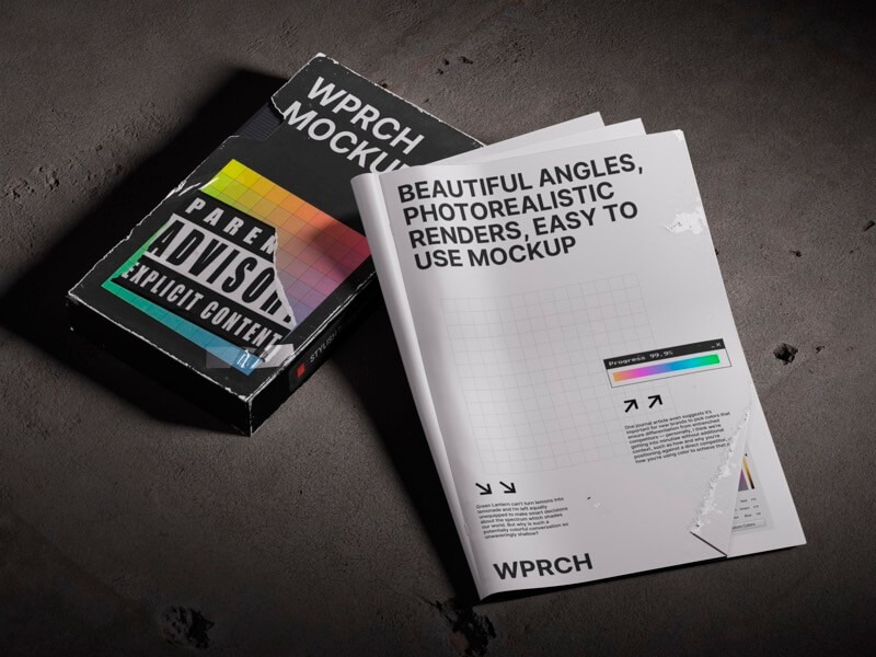 16款风格化工业风品牌VI设计名片杂志iPhone手机笔记本电脑快递包装展示效果图PS样机模板 Bvge, Branding Mockups 样机素材 sucaiwan.com