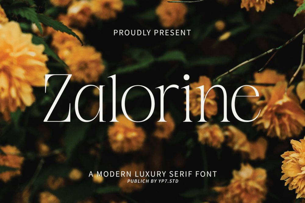 时尚优雅杂志海报徽标设计衬线英文字体安装包 Luxury Font 设计素材 sucaiwan.com