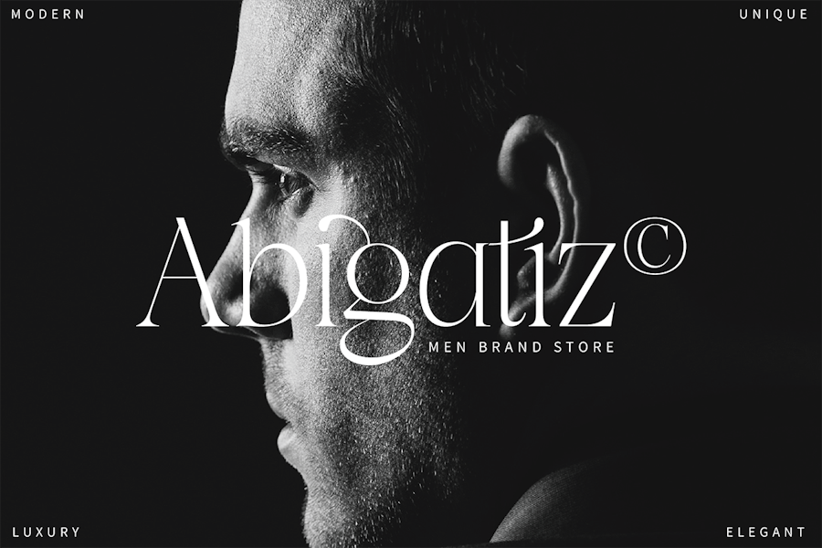 时尚优雅杂志海报徽标设计衬线英文字体安装包 Luxury Font 设计素材 sucaiwan.com