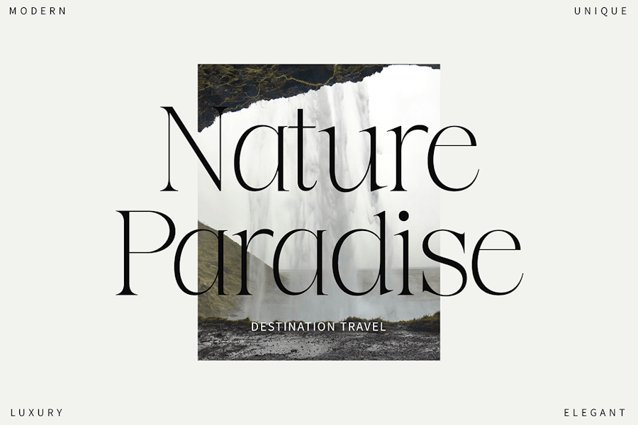 时尚优雅杂志海报徽标设计衬线英文字体安装包 Luxury Font 设计素材 sucaiwan.com