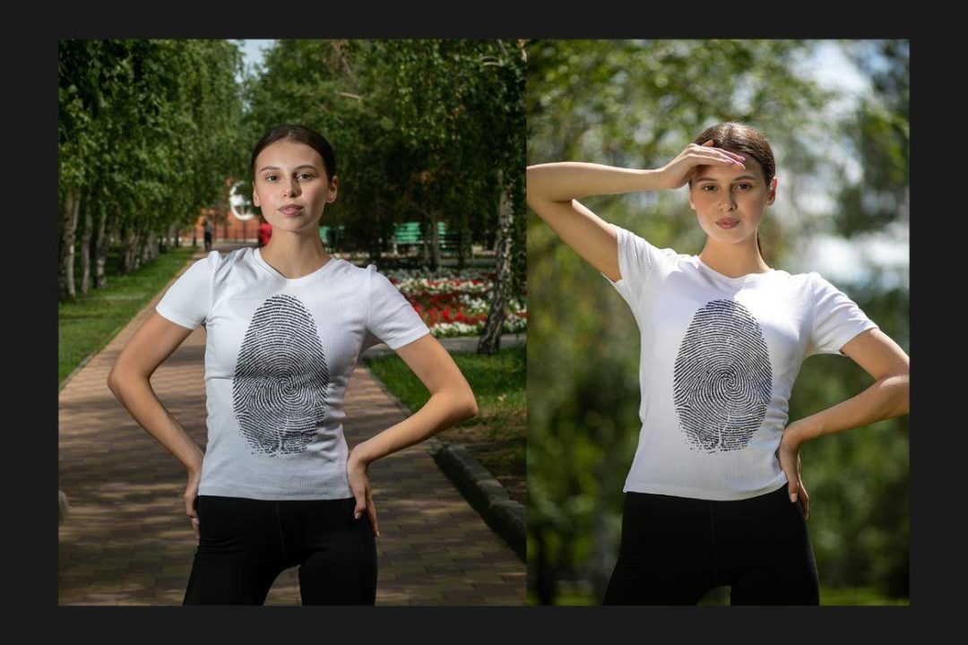 24款户外绿地真实拍摄女士半袖衫T恤印花LOGO图案设计展示效果图PS贴图样机模板 T-Shirt Mock-Up Set 样机素材 sucaiwan.com