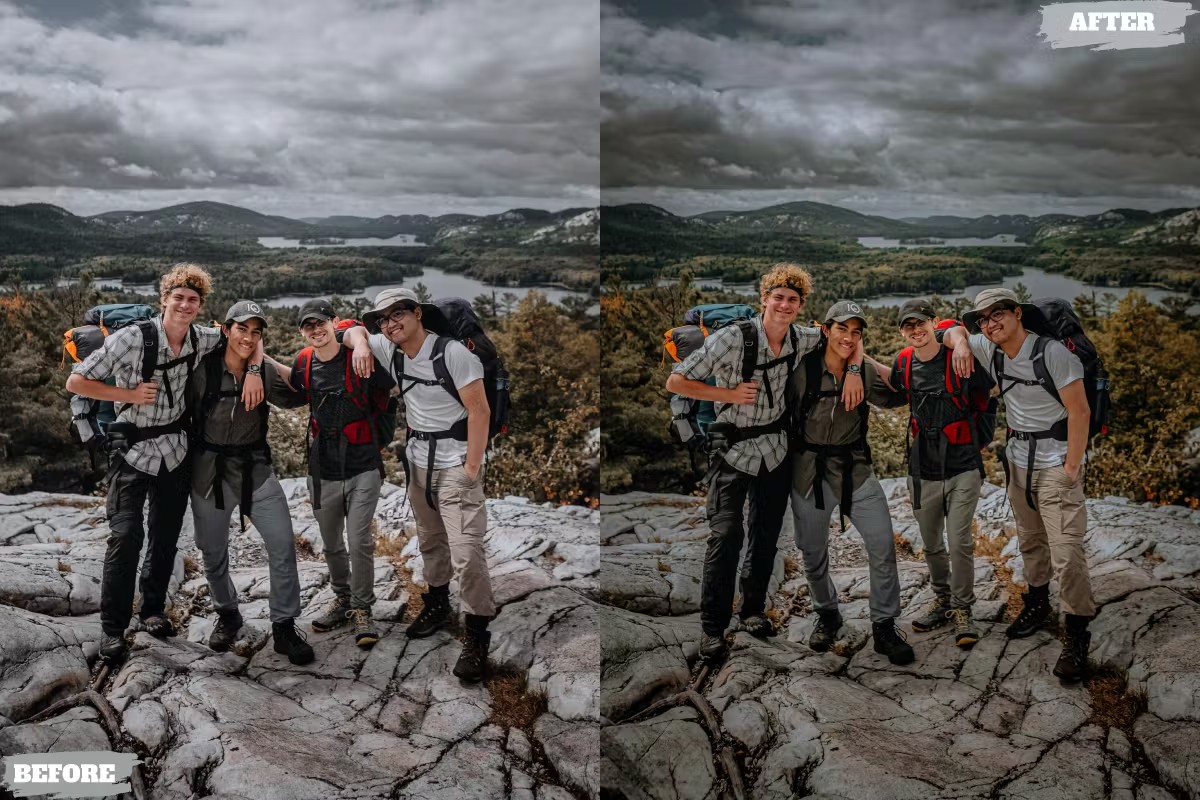 7组徒步旅行博主生活人像摄影照片调色Lightroom预设包 Hiking Travel Lightroom Presets Dekstop and Mobile 插件预设 sucaiwan.com