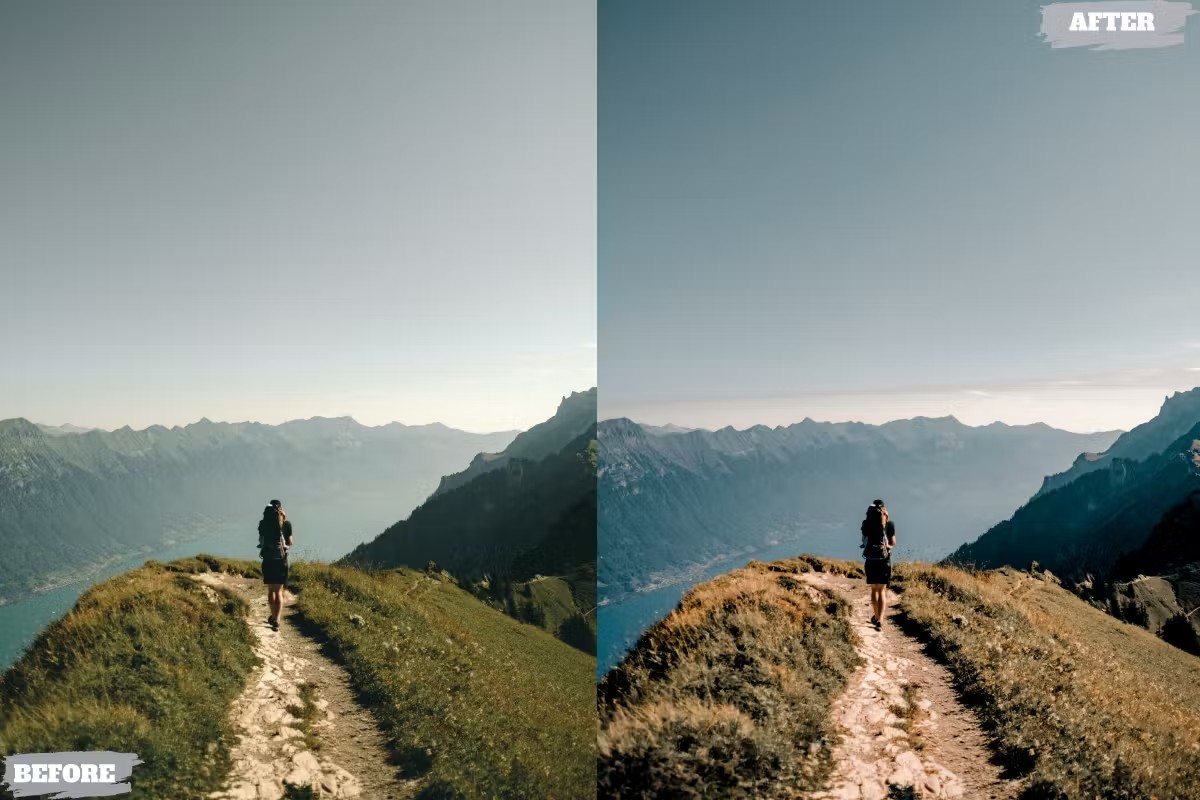 7组徒步旅行博主生活人像摄影照片调色Lightroom预设包 Hiking Travel Lightroom Presets Dekstop and Mobile 插件预设 sucaiwan.com