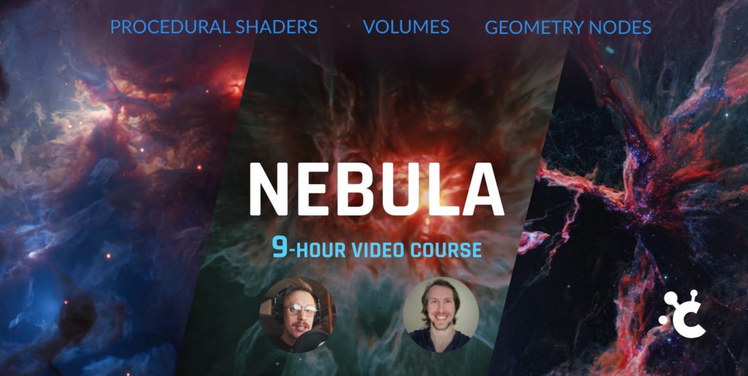 Blender宇宙体积星云节点特效教程 中文英文字幕 Nebula: Learn Volumes, Geonodes & More (Eevee/Cycles) 设计教程 sucaiwan.com
