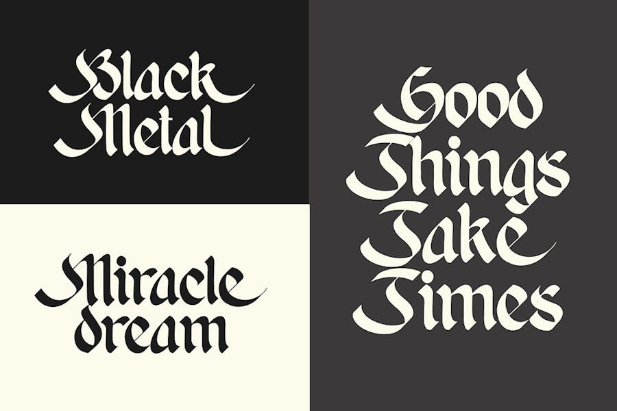 优雅哥特式品牌海报徽标设计装饰英文字体安装包 Vesgard a Gothic Blackletter Font 设计素材 第8张-素材湾丨精选海外优质设计素材资源 优雅哥特式品牌海报徽标设计装饰英文字体安装包 Vesgard a Gothic Blackletter Font 设计素材 sucaiwan.com